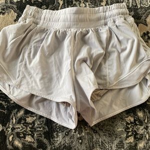 White/Grey Lululemon hottie hot shorts